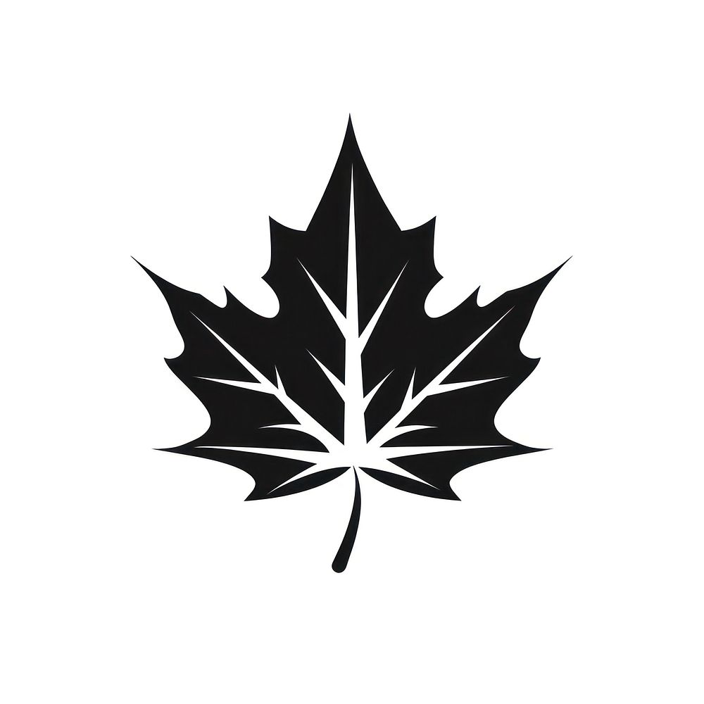 Maple leaf logo stencil animal.