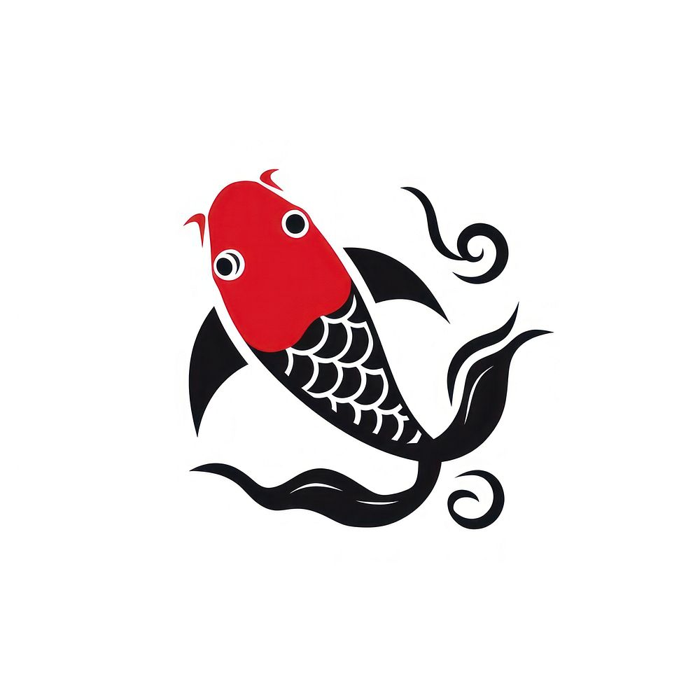 Koi fish logo animal shark.
