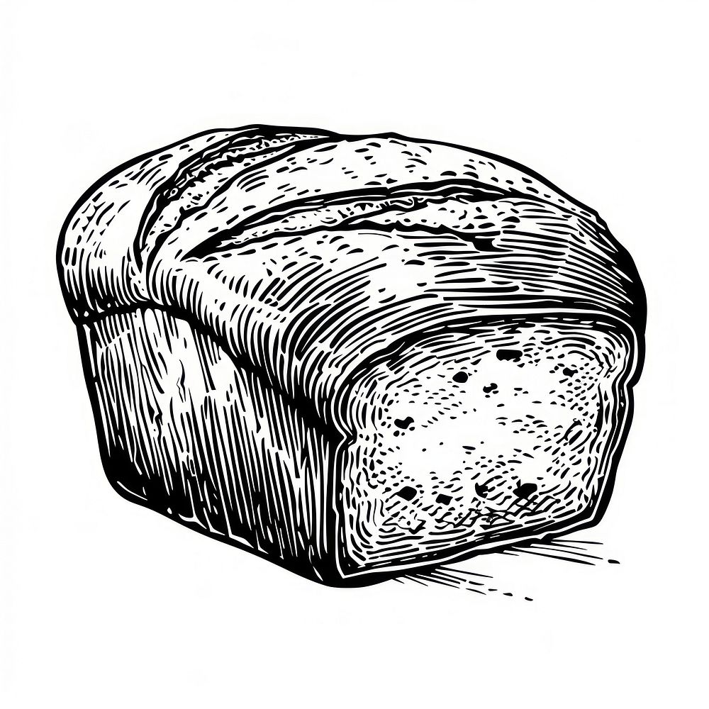 Loaf of bread drawing illustrated furniture.