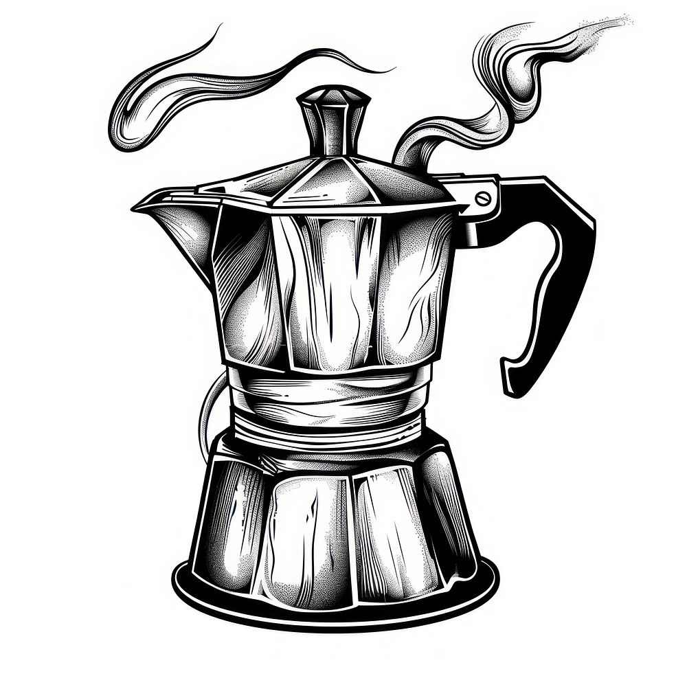 Moka pot beverage pottery coffee.