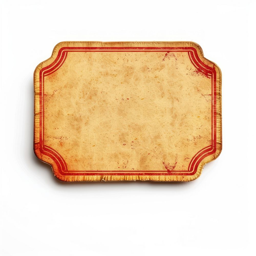 Oval ticket paper white background copy space.