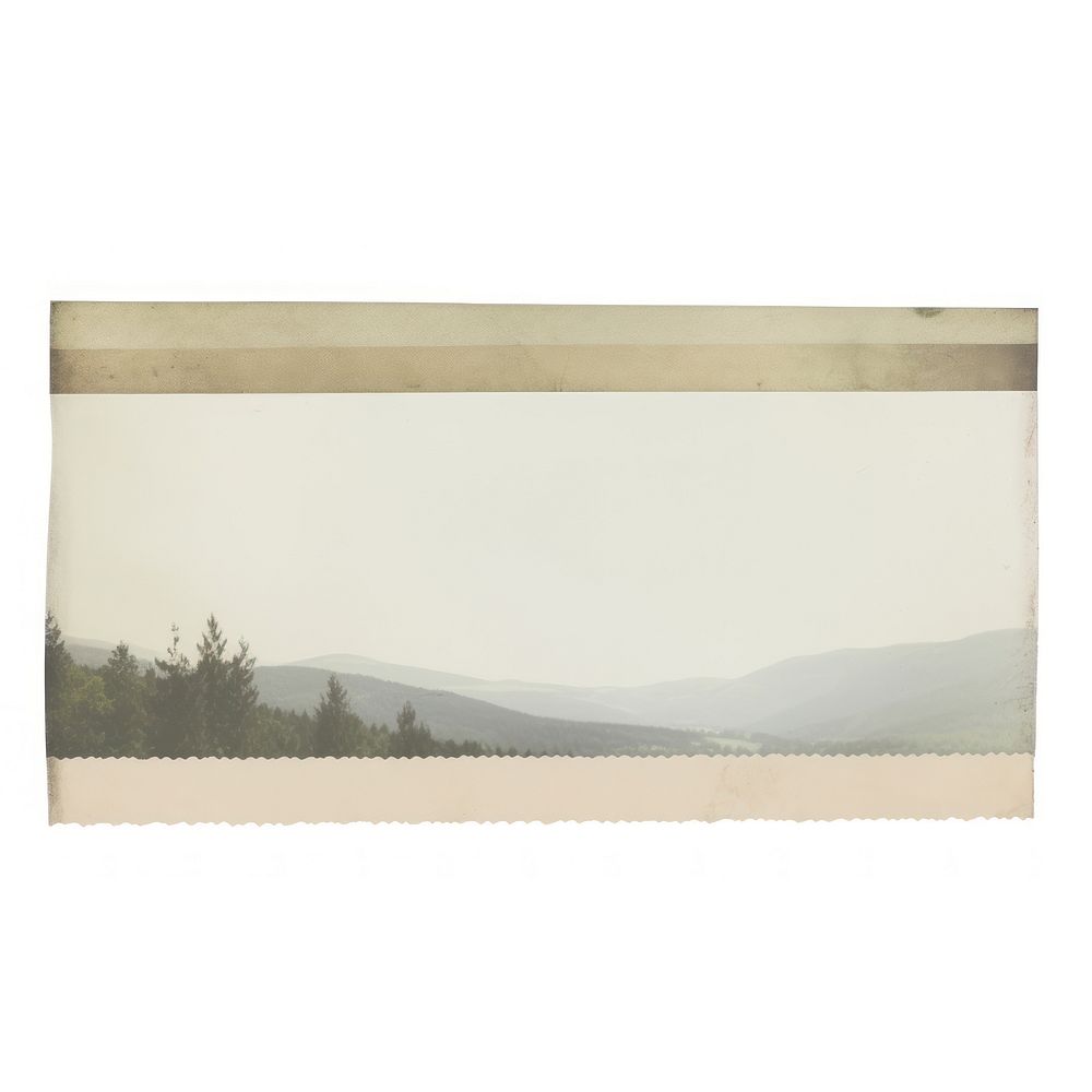 Tape stuck on the landscapes nature white background tranquility.