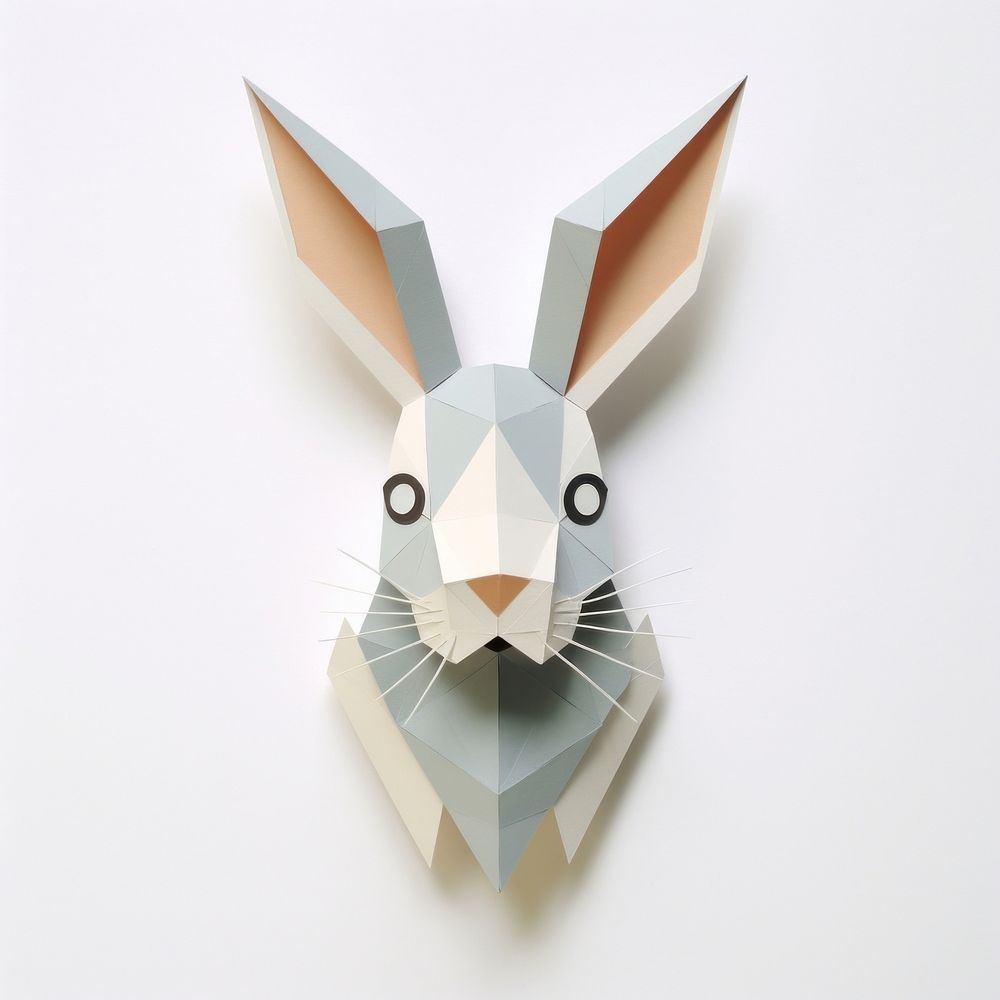 Rabbit origami craft paper.