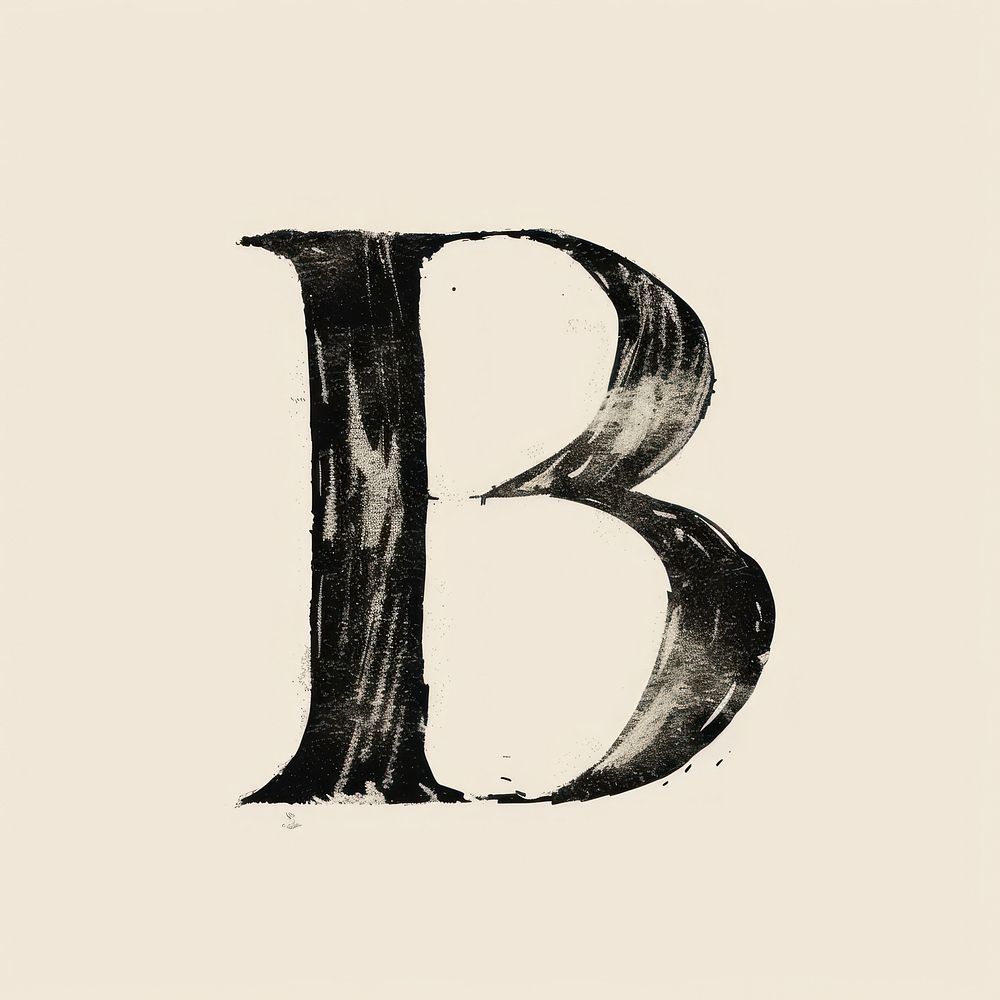 Letter B alphabet font text.