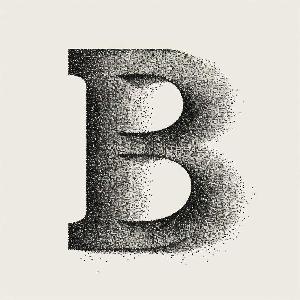 Letter B font text calligraphy.