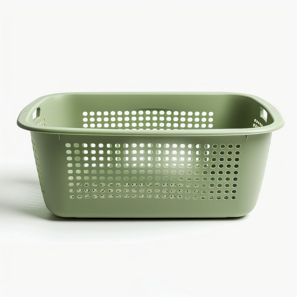 Empty green flexible laundry basket jacuzzi bathing plastic.