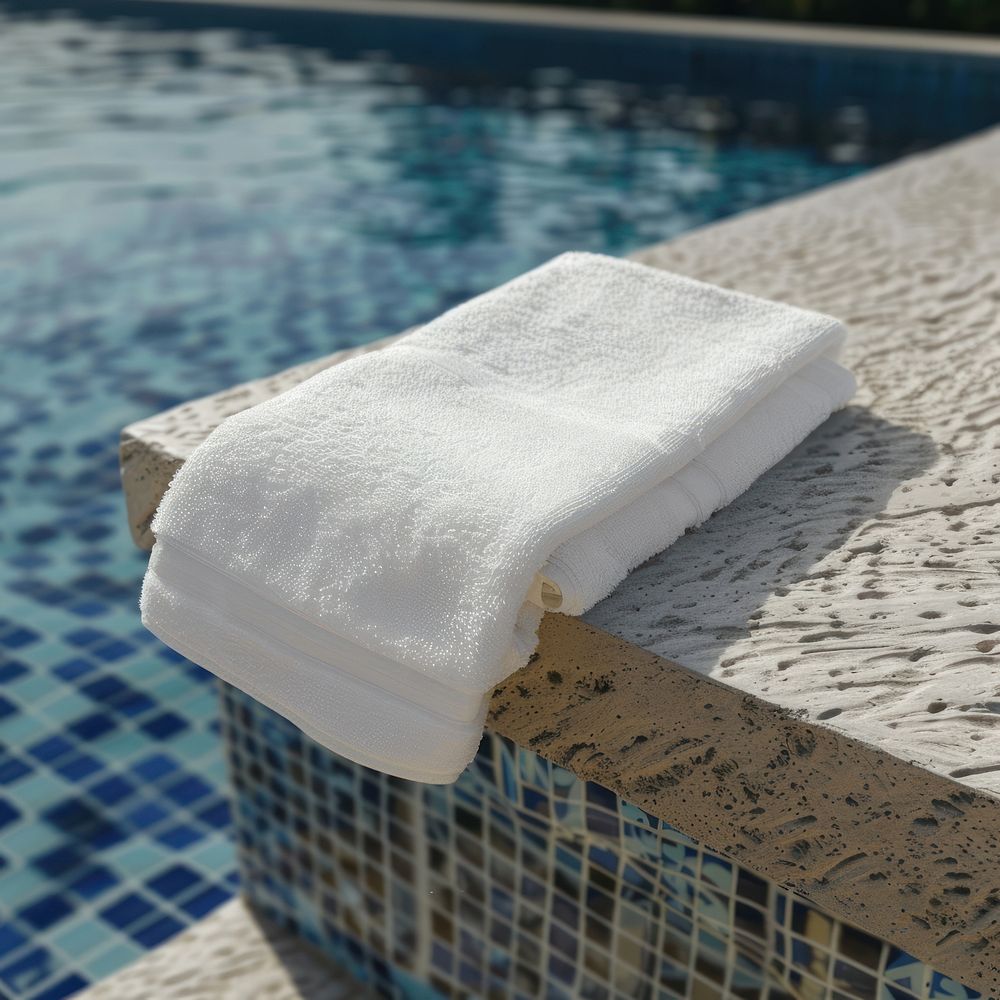 Blank towel mockup bath towel.