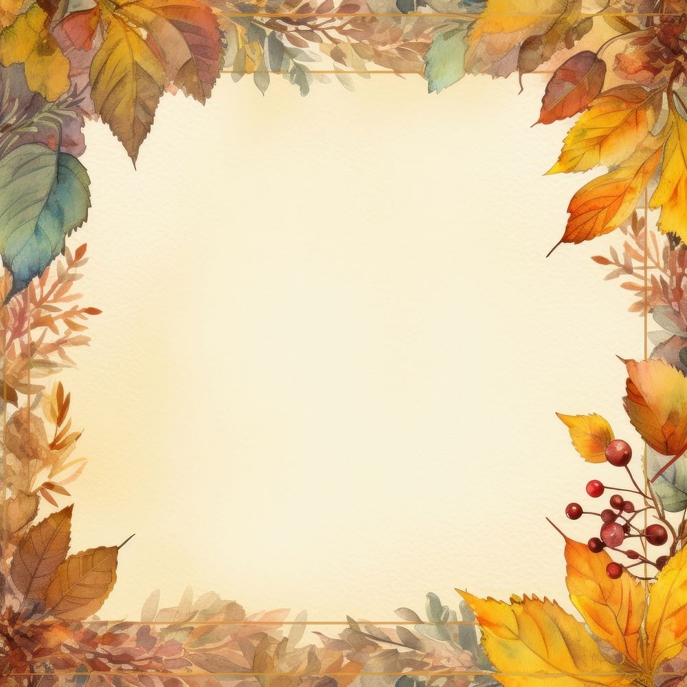 Vintage autumn square frame backgrounds outdoors plant.