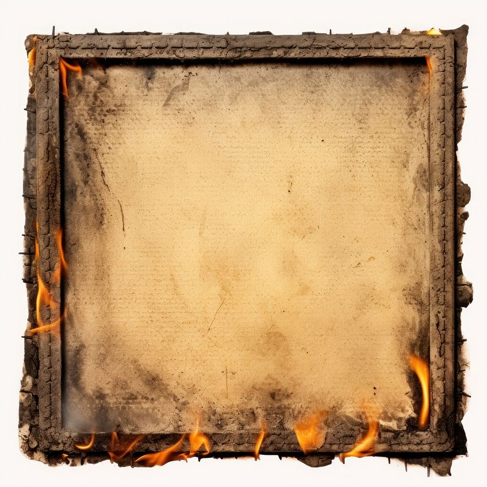 Vintage fire square frame backgrounds fireplace paper.