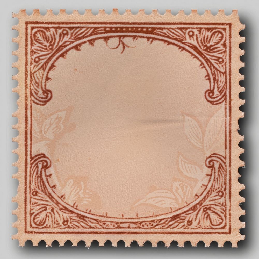 Vintage blank postage stamp art representation creativity.