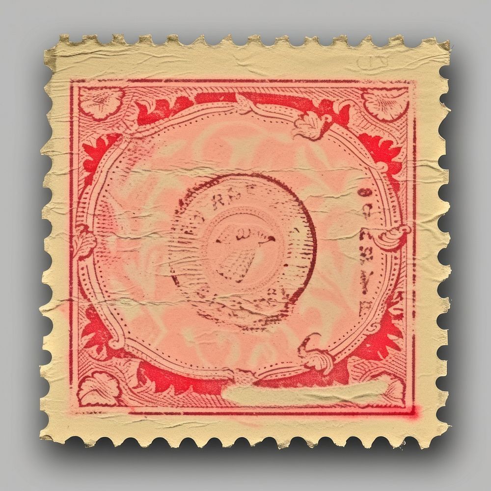 Vintage postage stamp paper blackboard currency.