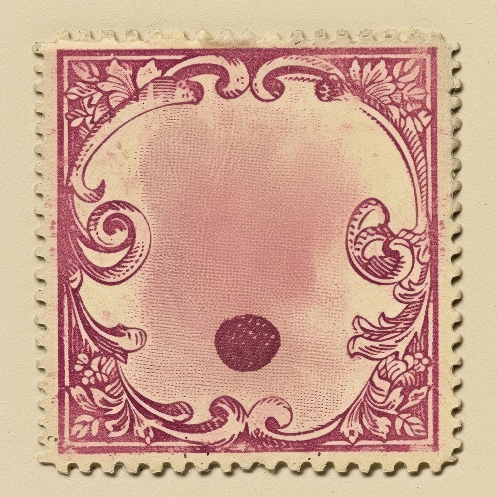 Stamp with alphabet period font text art.