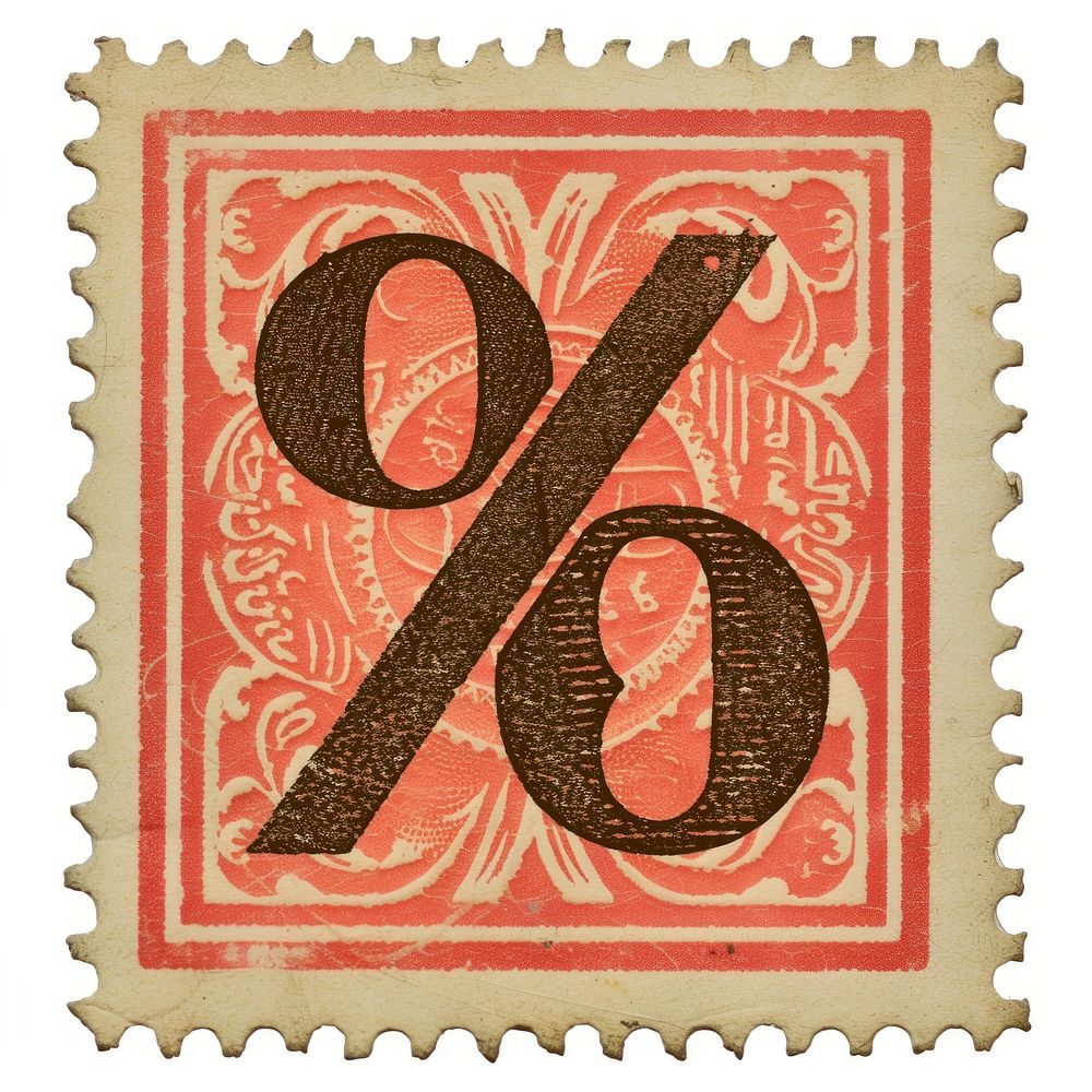 Vintage postage stamp percentage backgrounds paper art.