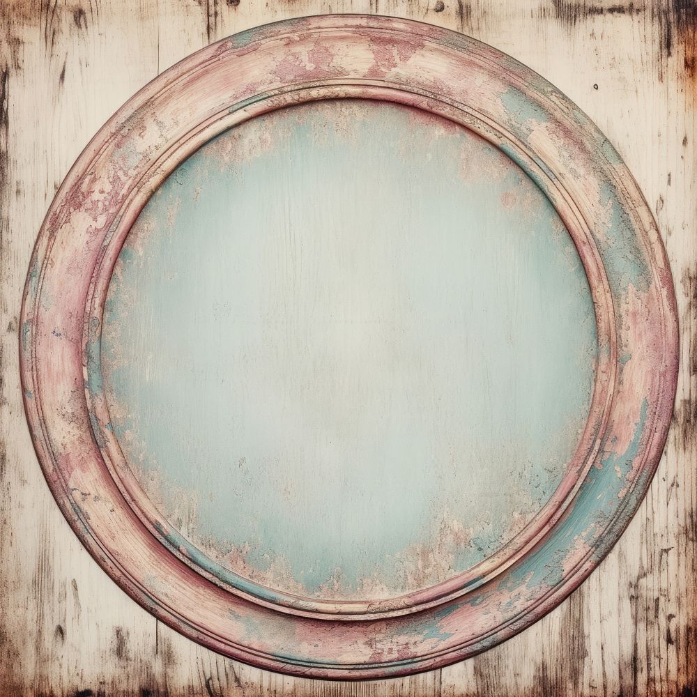 Vintage wood circle frame backgrounds weathered scratched.