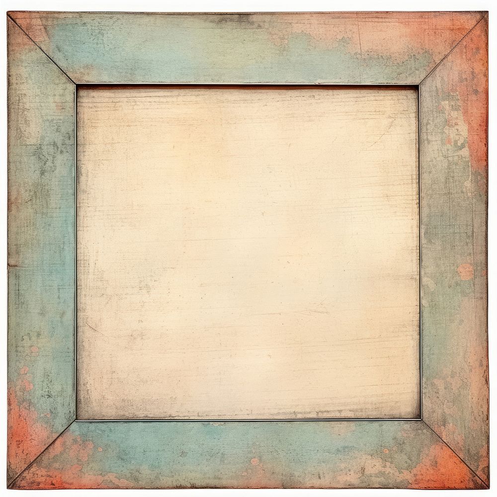 Vintage wood square frame backgrounds painting paper.