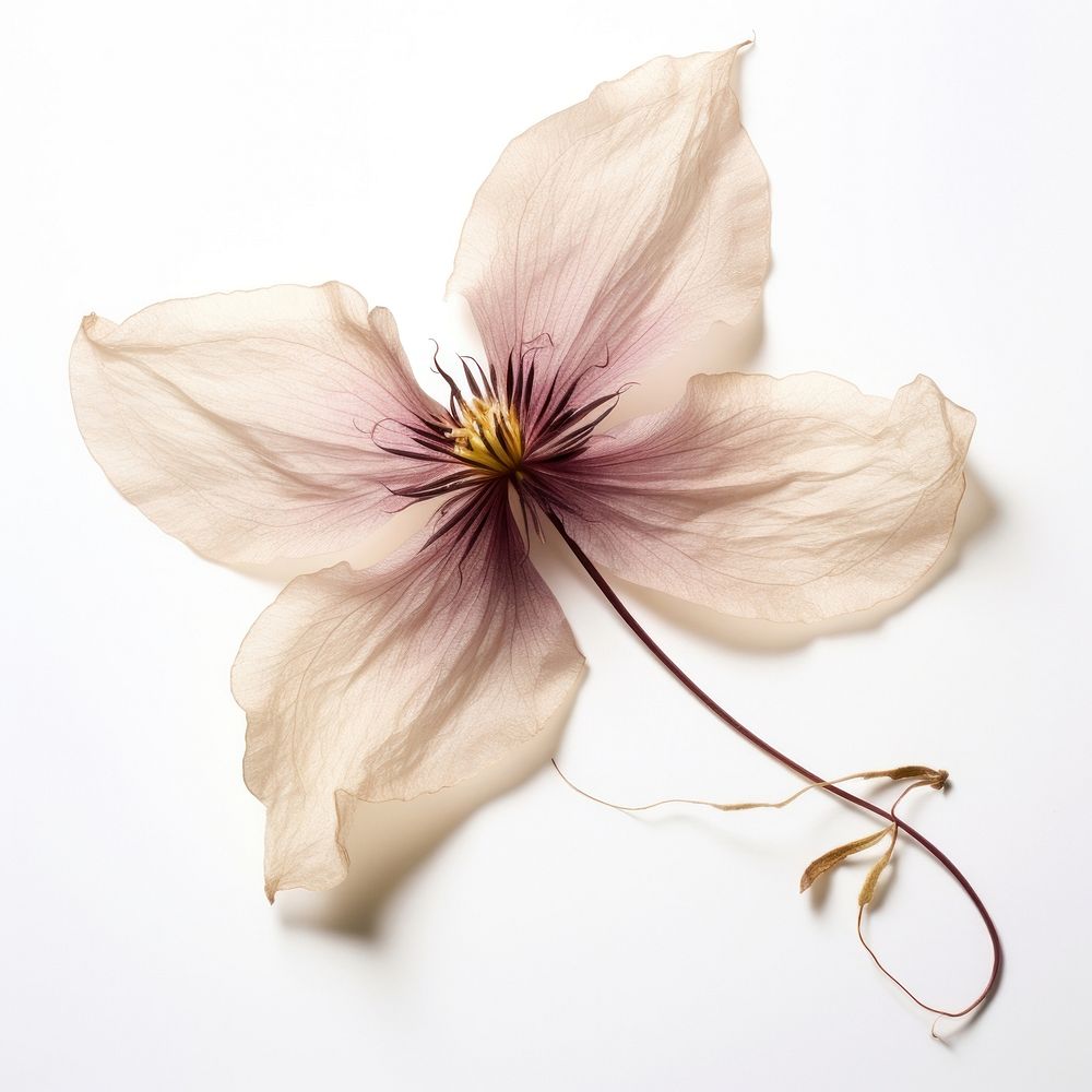 Dried clematis flower blossom anemone anther.