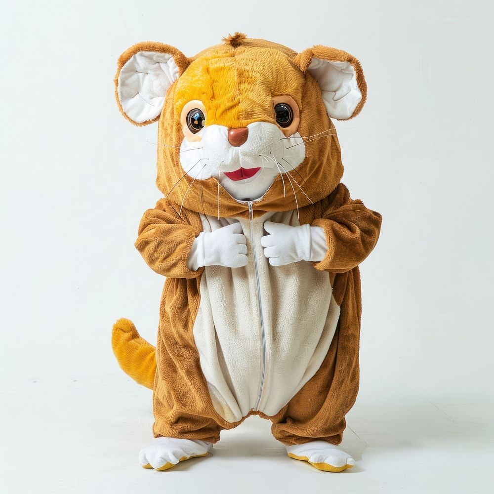 Hamster mascot costume clothing apparel hosiery.