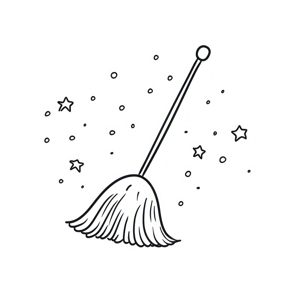 Doodle illustration broom.