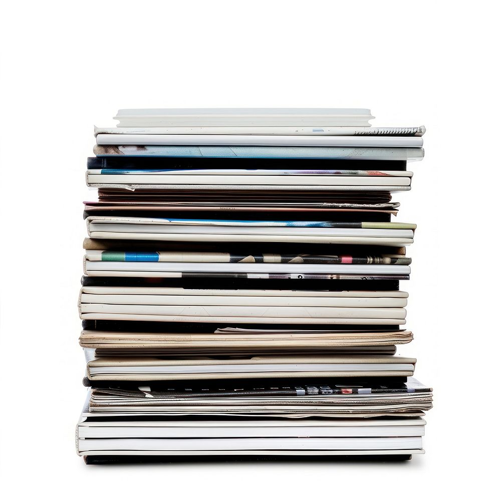 Stack of magazines publication paper text.