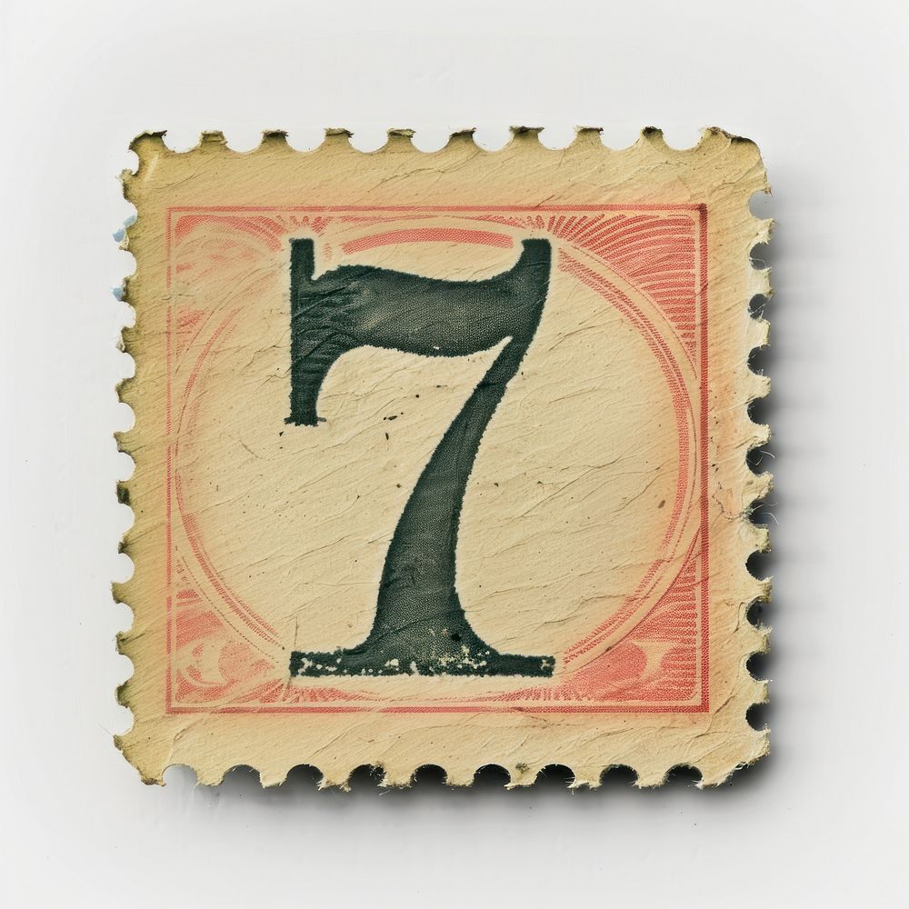 Stamp alphabet number 7 text font blackboard.
