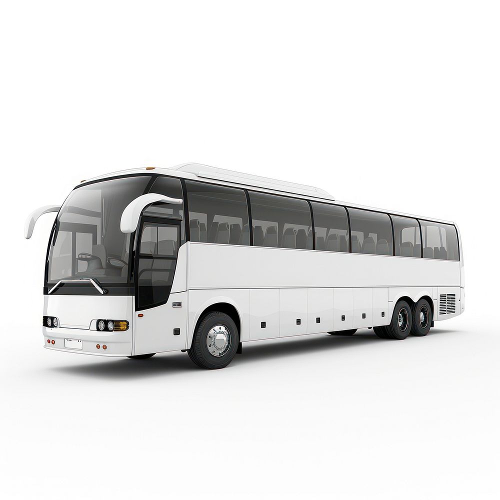 White coach bus transportation vehicle tour bus.