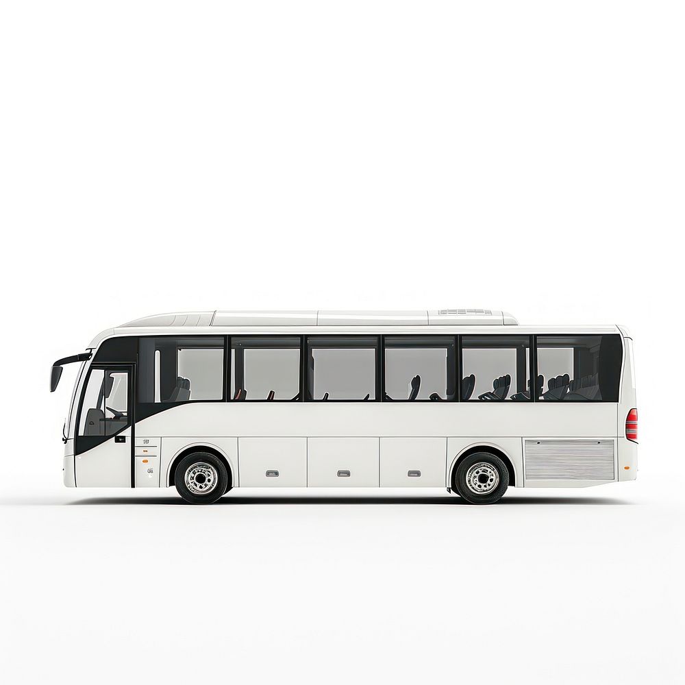 White coach bus transportation vehicle person.