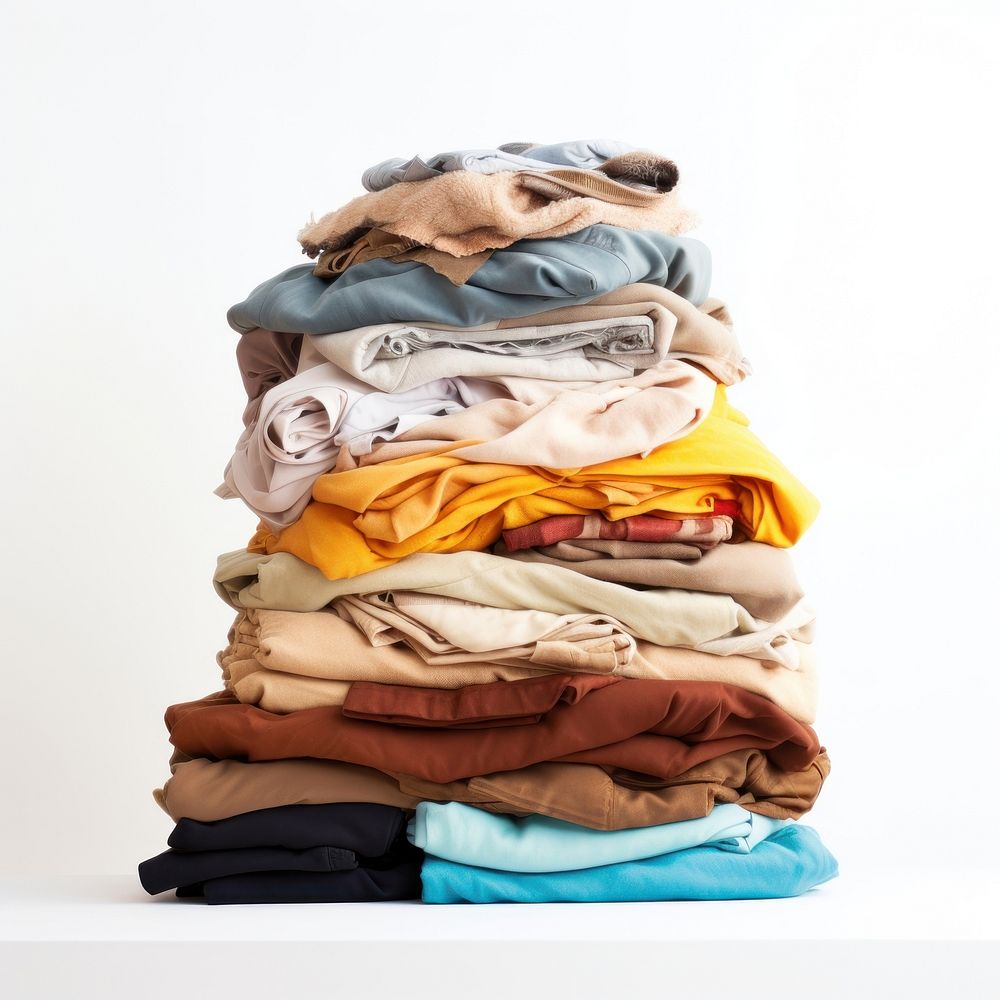 Stacks of clothing blanket laundry diaper.