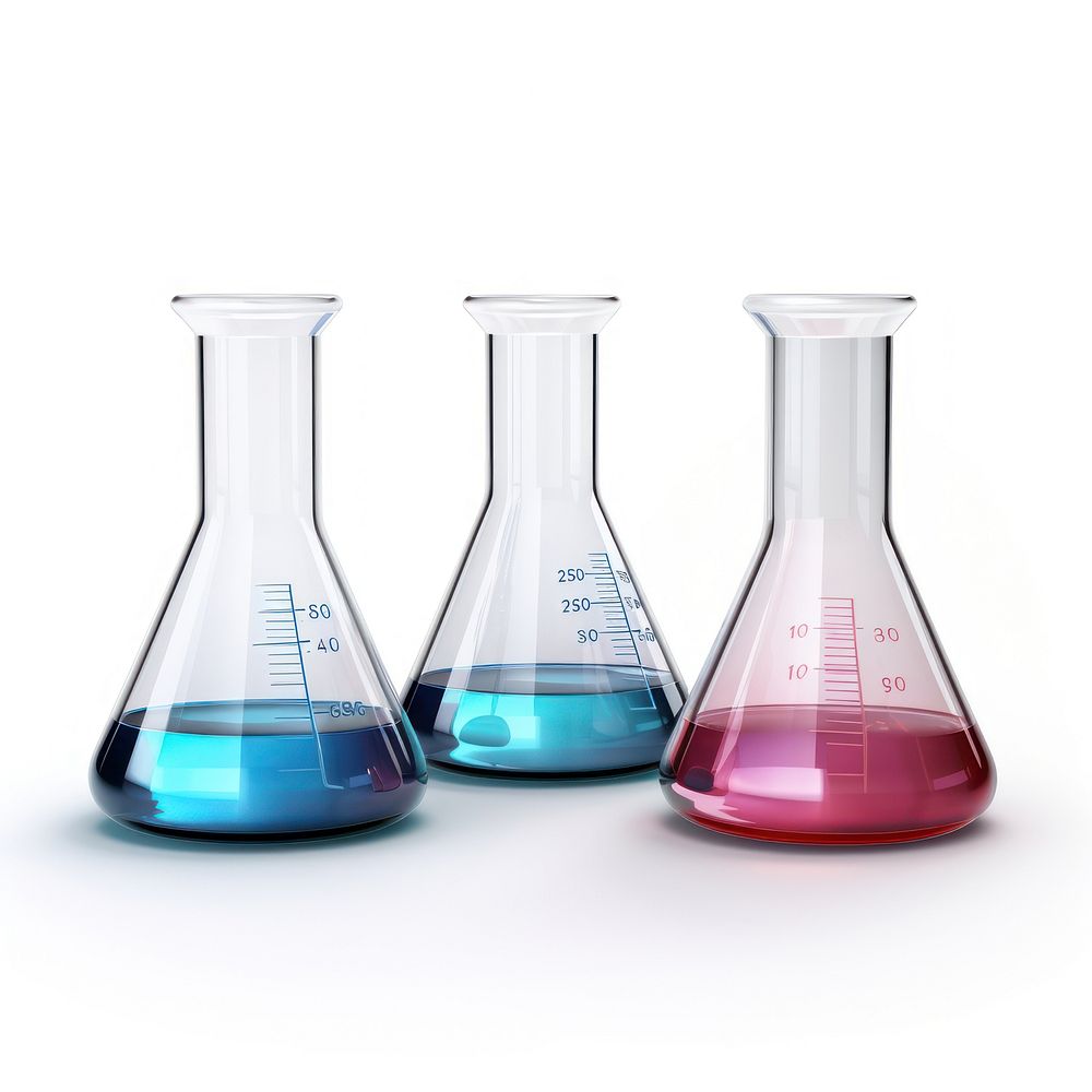 Flasks science glass biotechnology.