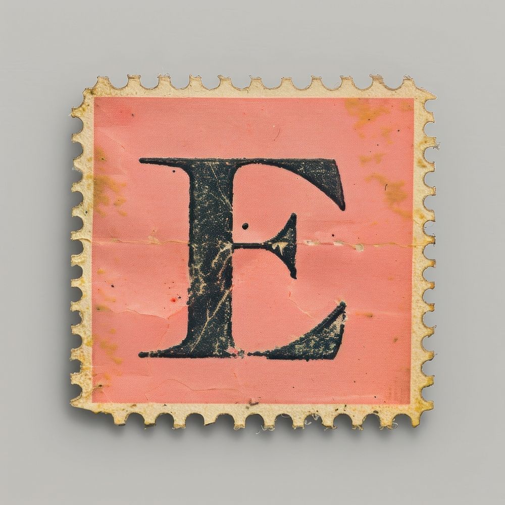 Number 2 font text art postage stamp.