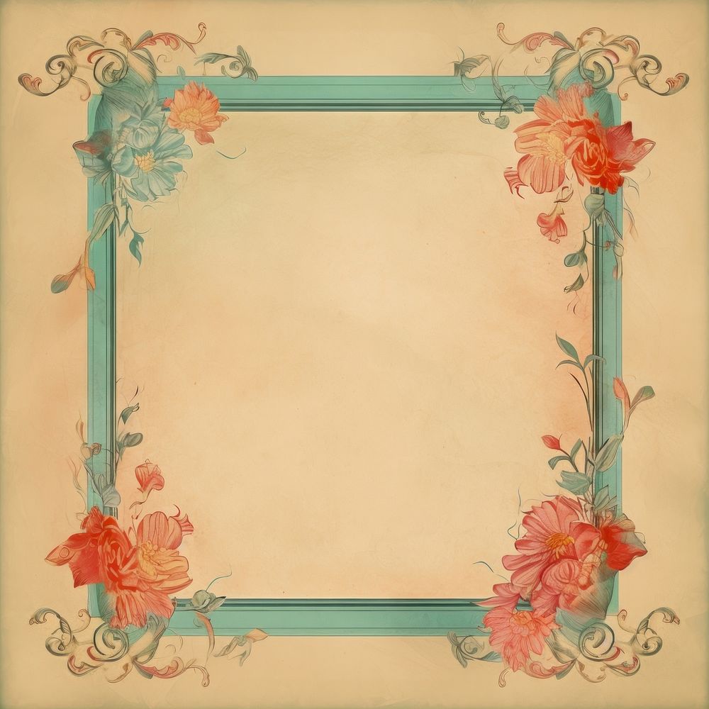 Frame of flower backgrounds pattern paper.