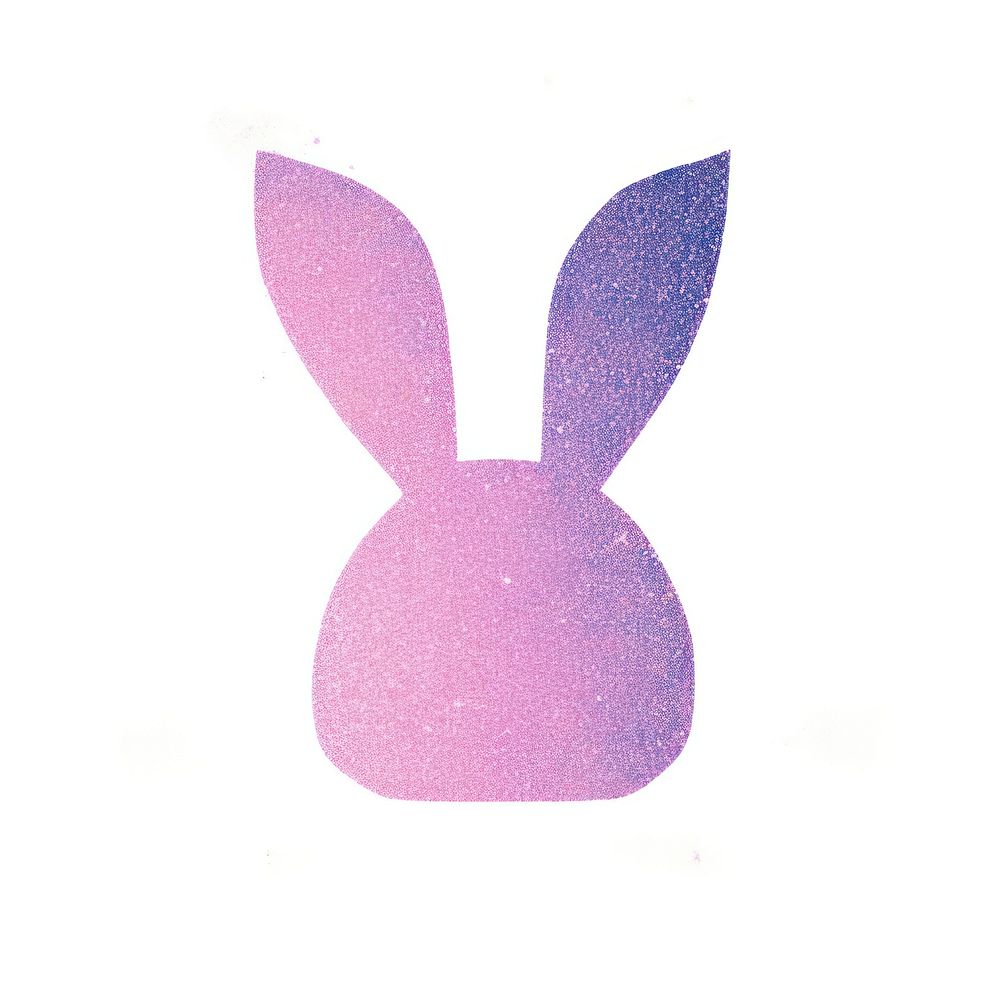 Rabbit purple white background celebration.