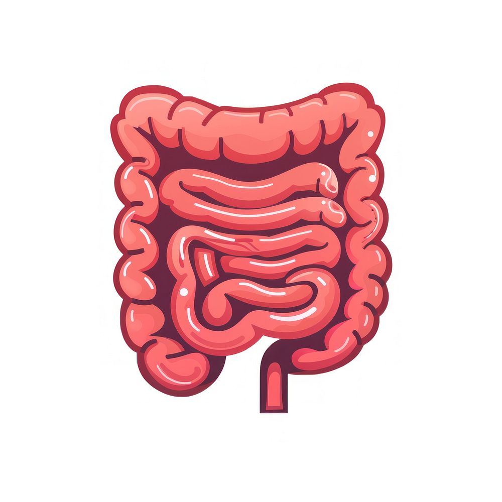 Intestines flat icon human confectionery stomach.