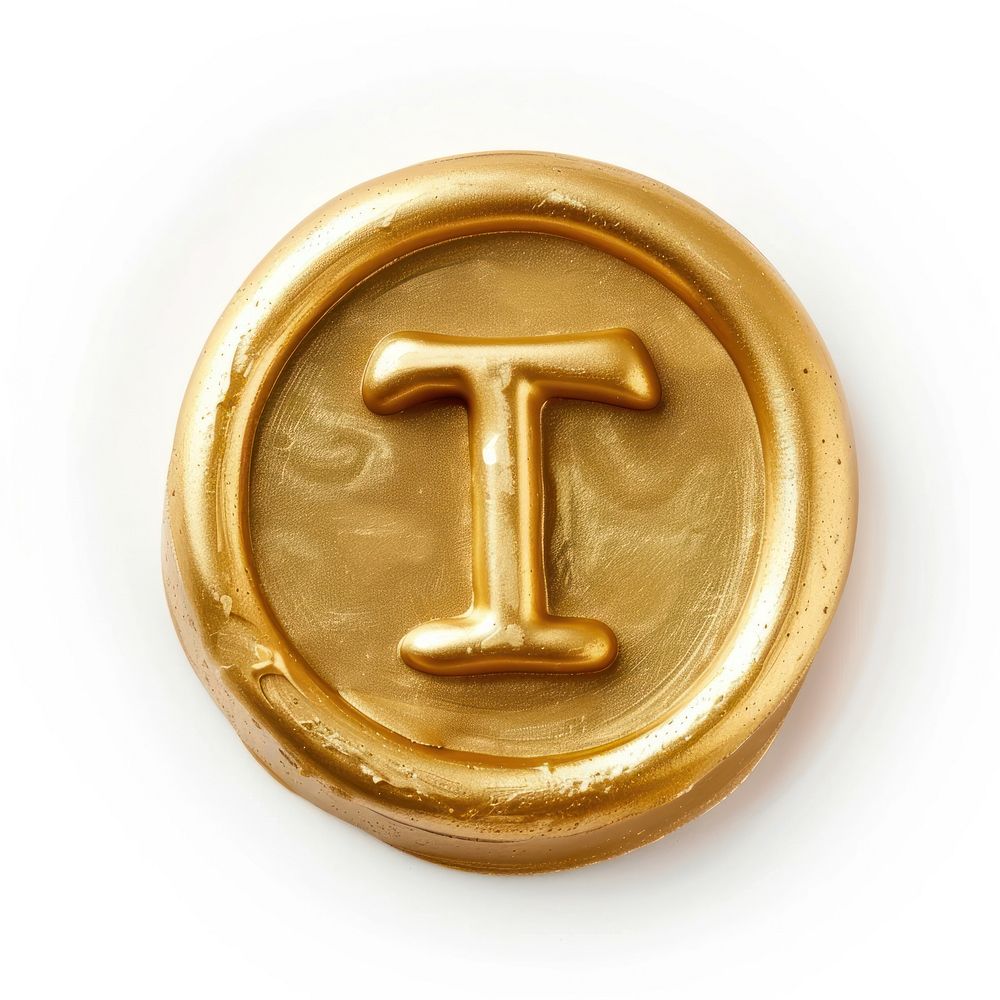 Letter T gold accessories accessory.