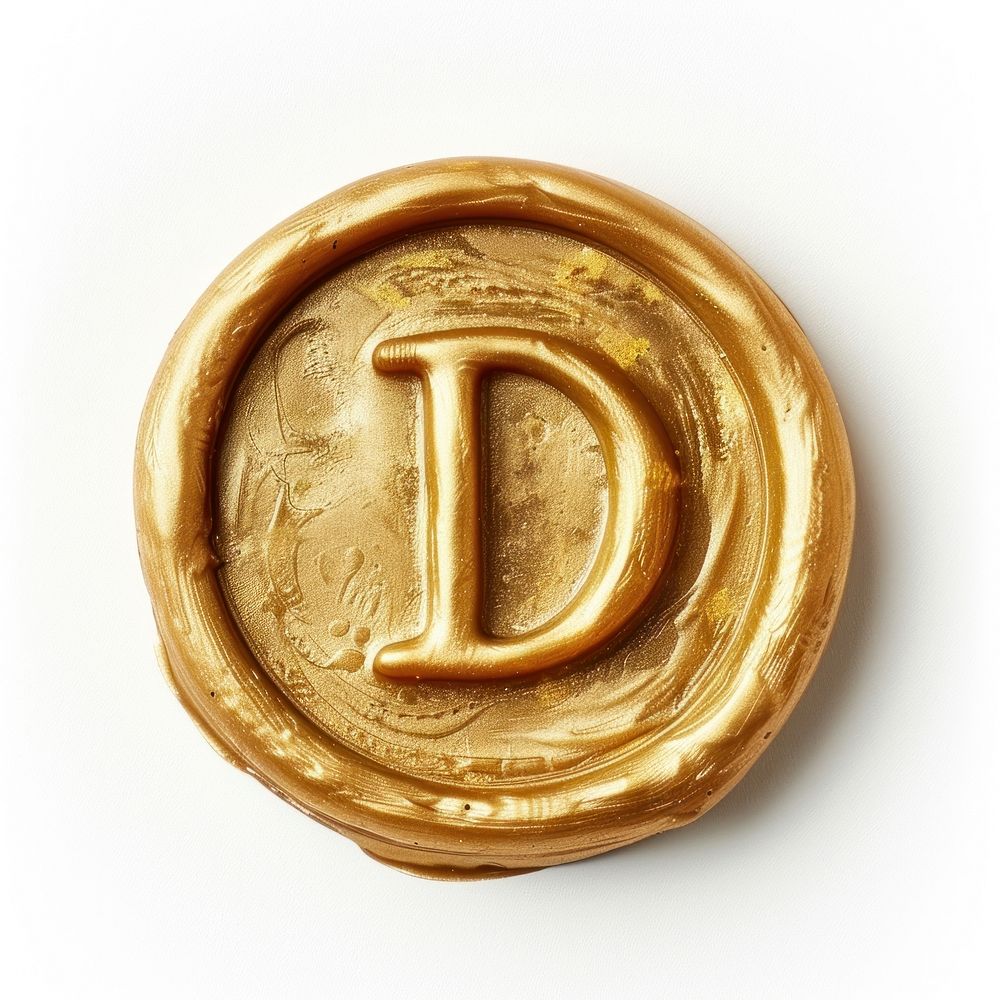 Letter D gold accessories accessory.