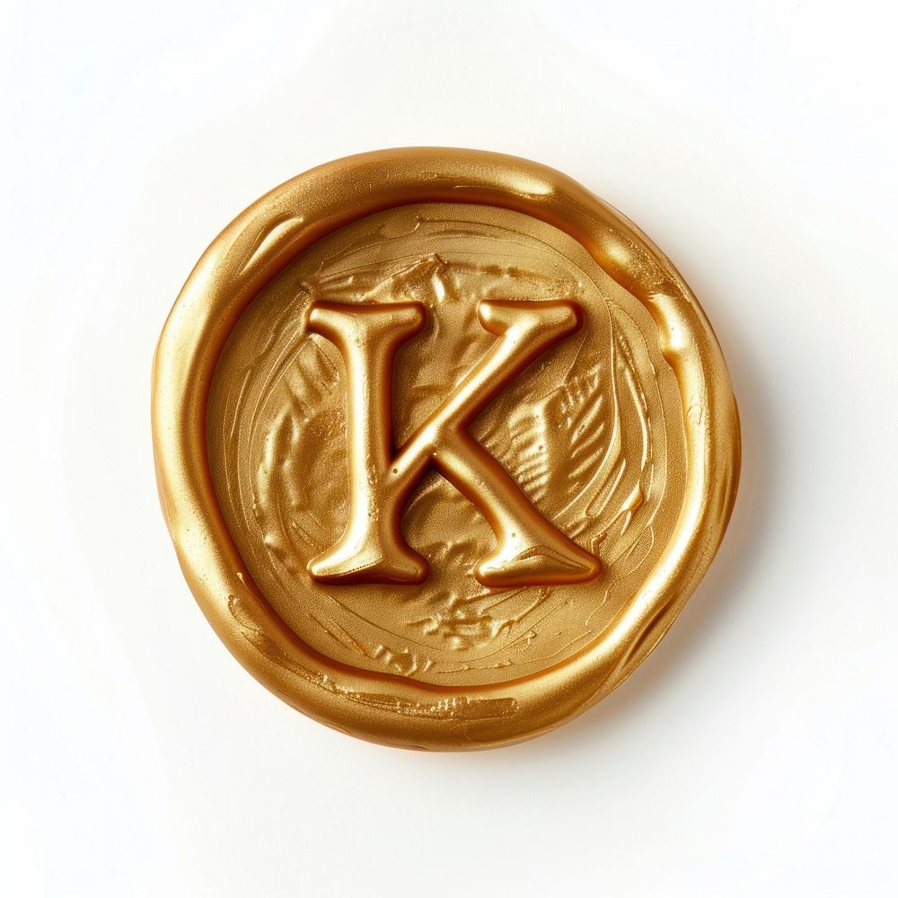 Letter K gold accessories accessory.