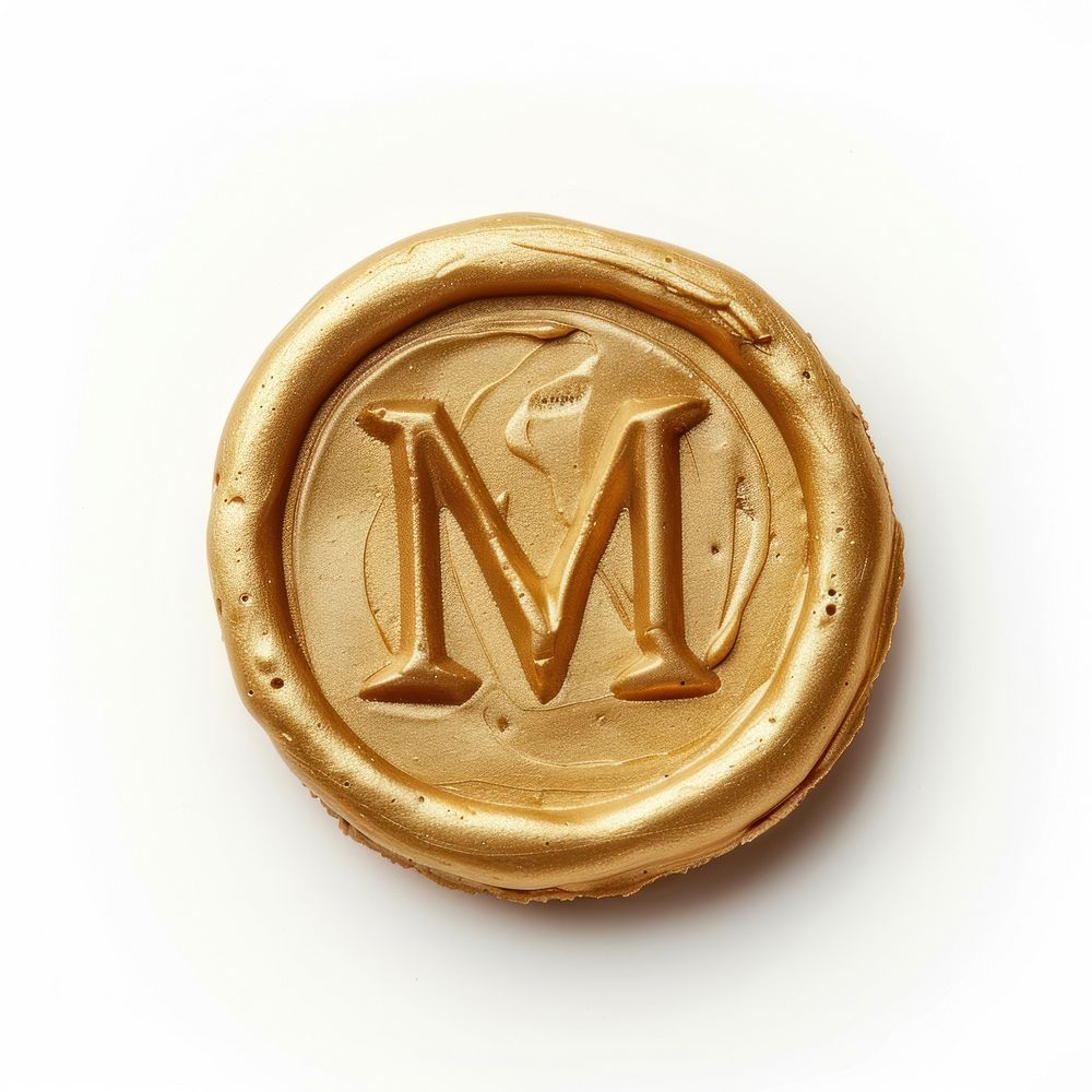 Letter M gold accessories accessory.