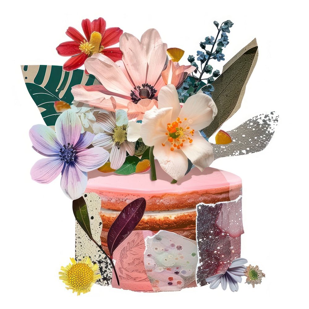 Flower Collage cake flower dessert collage.