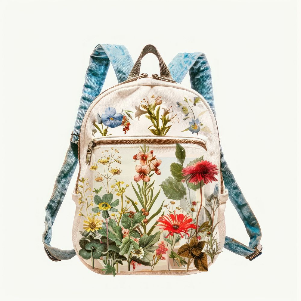Backpack handbag pattern flower.