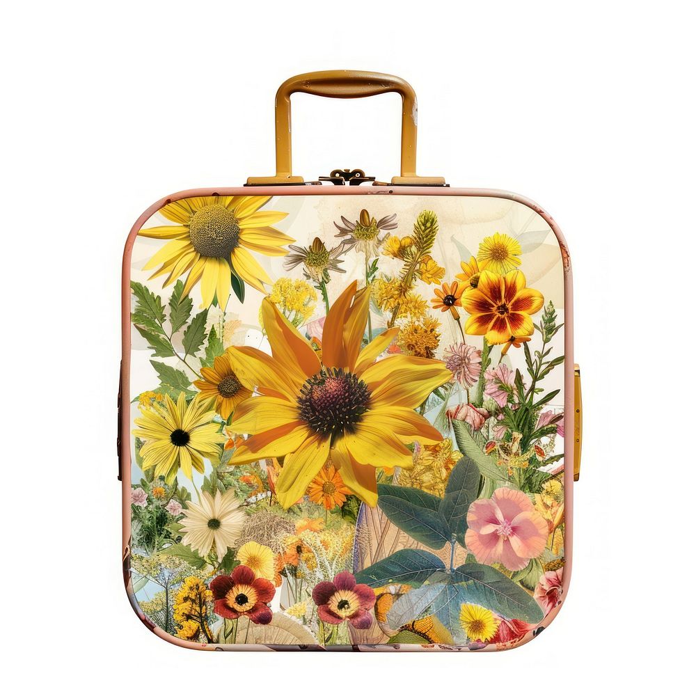 Luggage flower suitcase pattern.