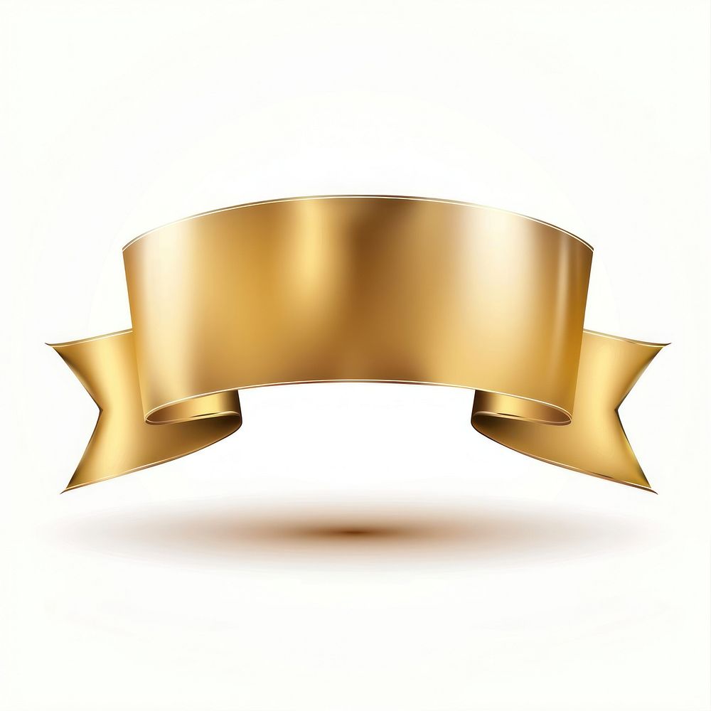 Gradient gold Ribbon award badge icon chandelier bronze cuff.