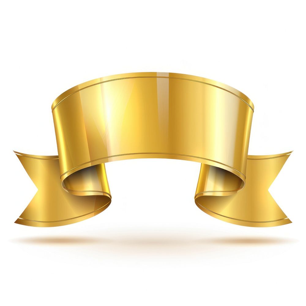 Gradient gold Ribbon award badge icon appliance device bronze.