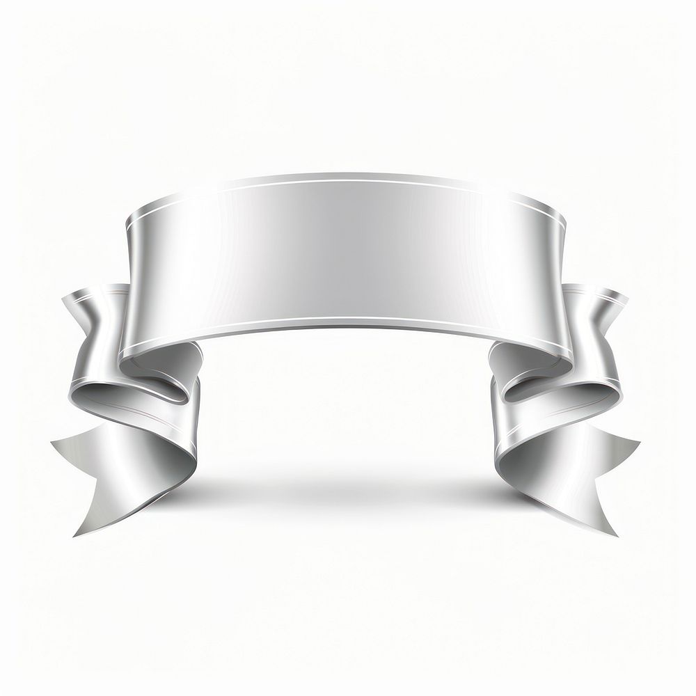 Gradient silver Ribbon award badge icon chandelier lamp cuff.