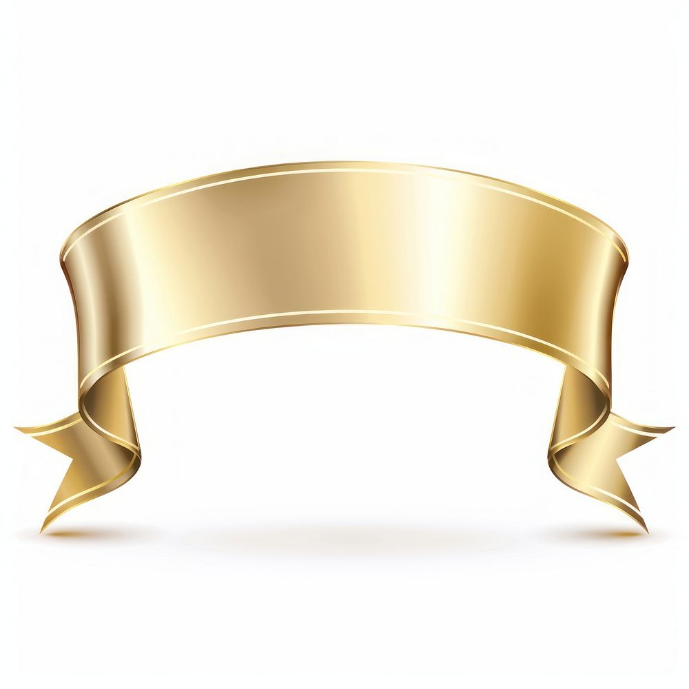 Gradient gold Ribbon award badge icon appliance document bronze.