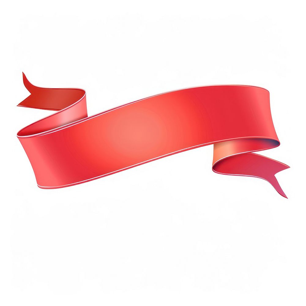 Gradient Ribbon red award symbol sash smoke pipe.