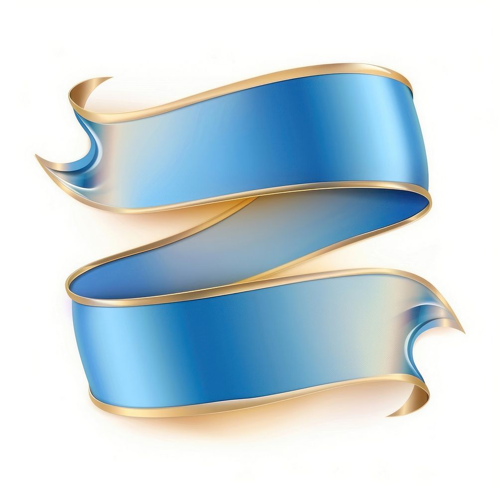 Gradient Ribbon blue gold award accessories accessory jewelry.