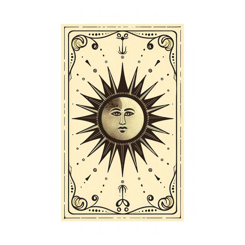 The Sun in Tarot Card art sun representation.