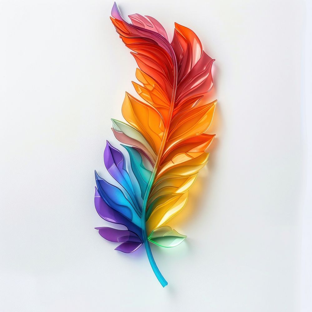 Feather made from polyethylene feather pattern petal.