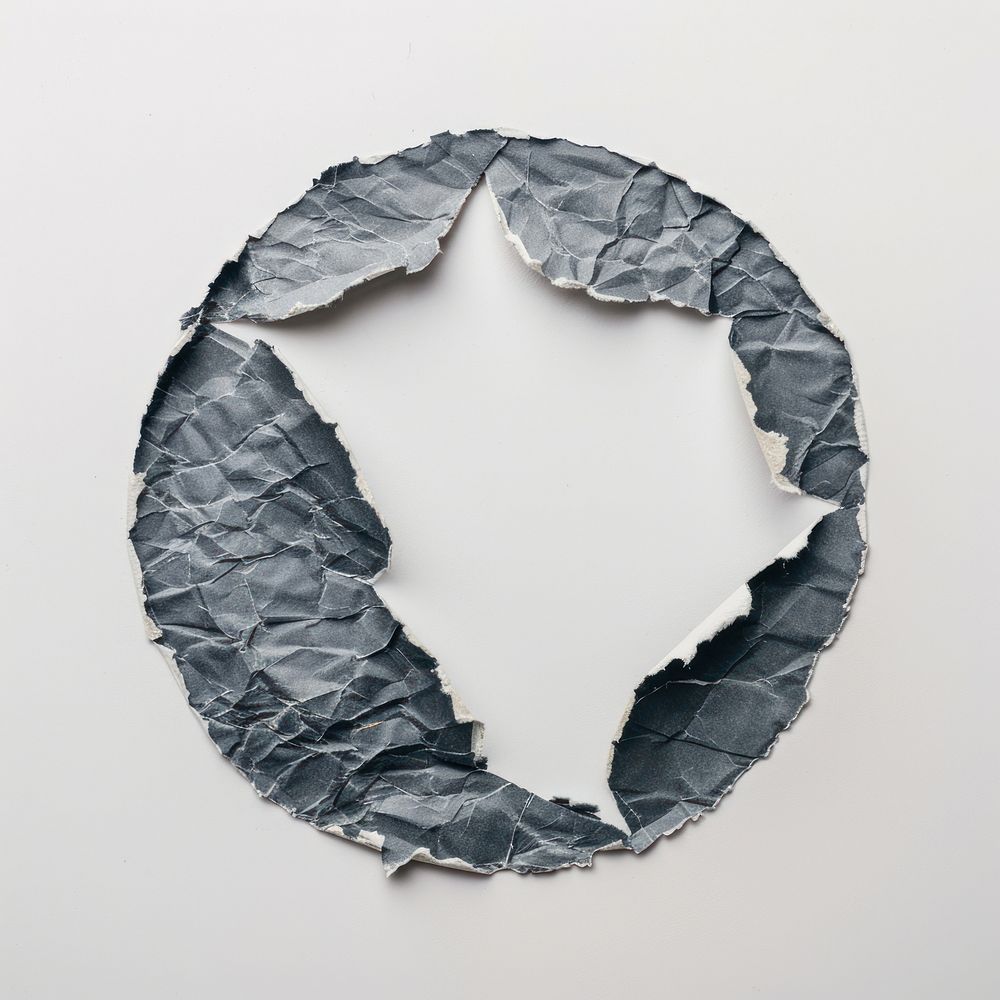Torn paper in circle shaped art accessories creativity.