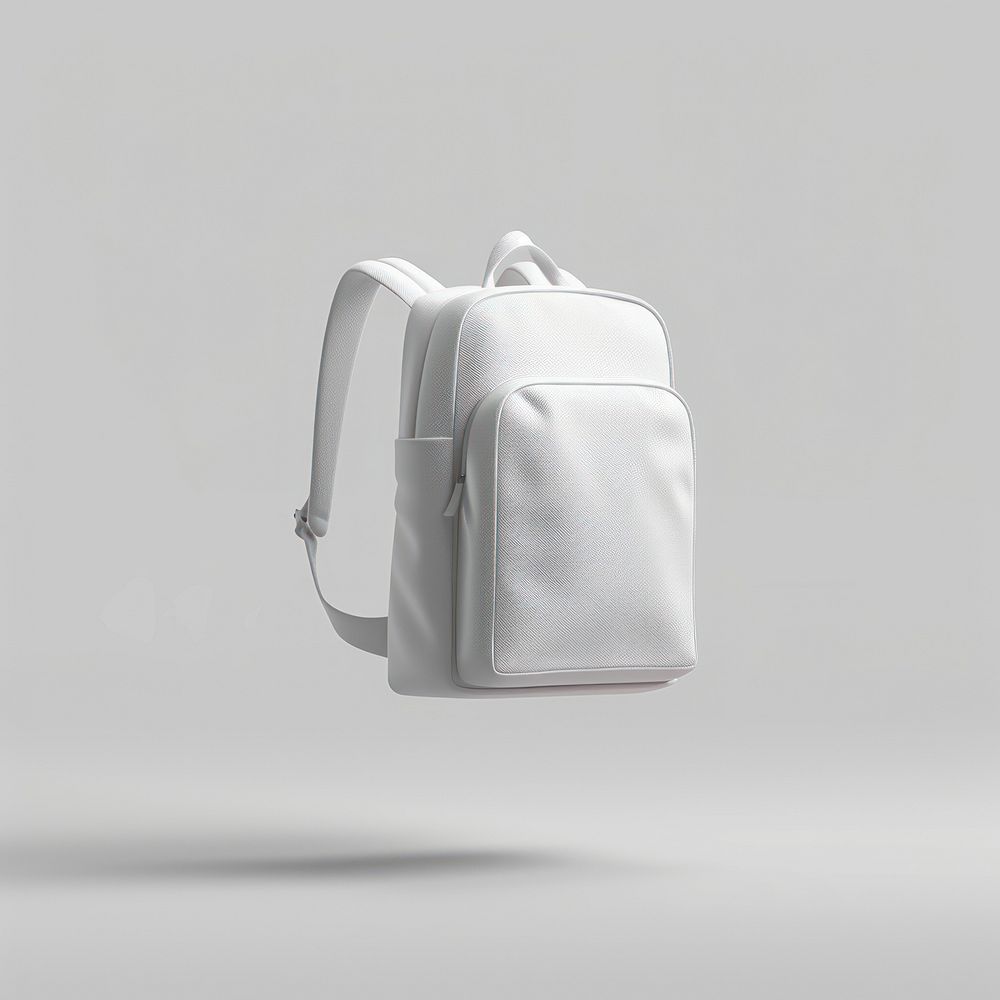 Blank wite backpack mockup accessories accessory handbag.