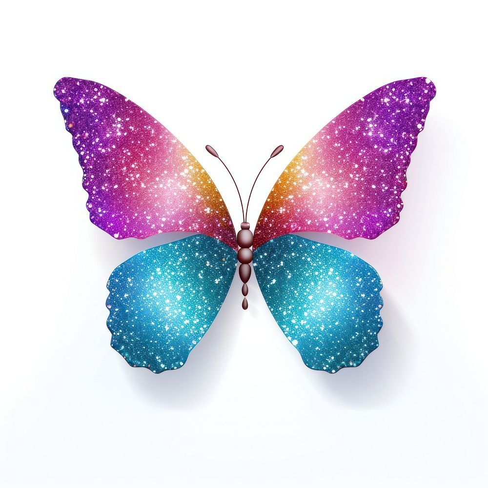 Butterfly glitter invertebrate accessories.